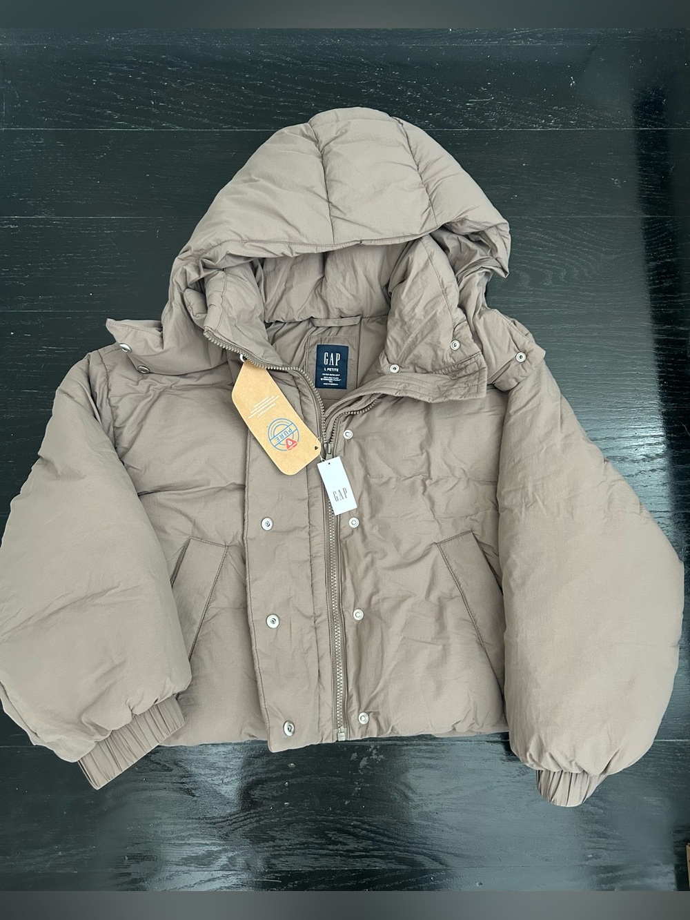 Gap Women Cropped Duvet Wrap Puffer Jacket